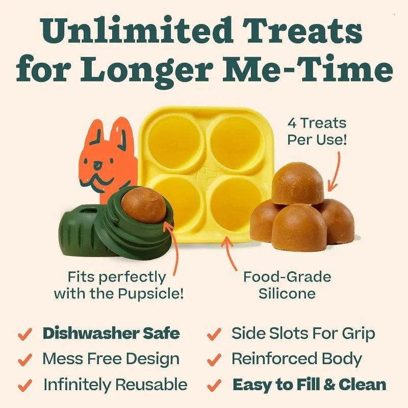 Chew Proof Interactive Dog Toys Silicone Popsicle Mold Enrichment Frozen Treat Maker Summer Cooling Boredom Solver Large Breed 250729