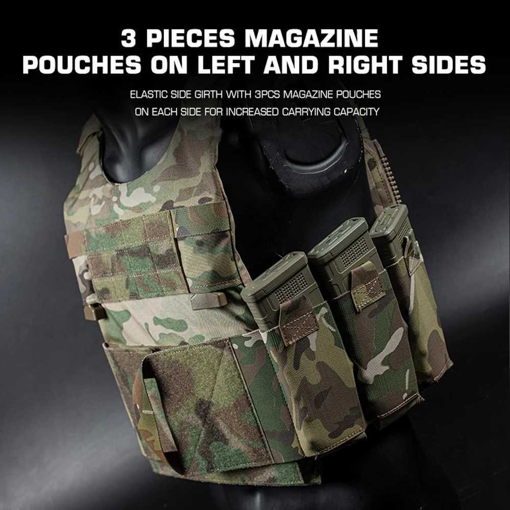 LV-119 Low Vis Slick Plate Carrier Tactical Vest Airsoft Militar Wargame Lightweight Adapt System Slickster Assault Vest Z250728