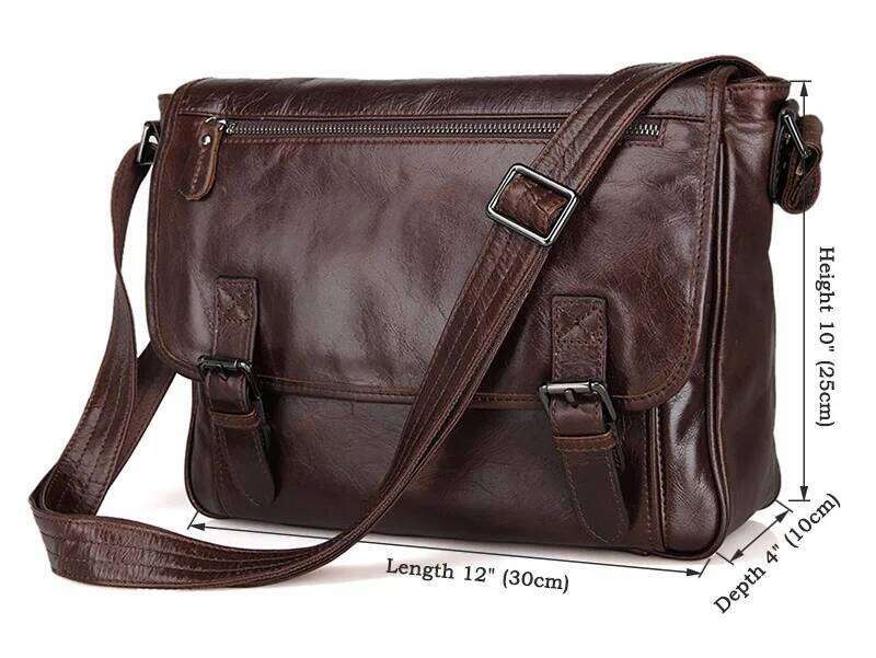 Fashion Genuine Leather Shoulder Men leather Messenger men Crossbody bag Sling male Leisure Bag Casual Coffee New M184