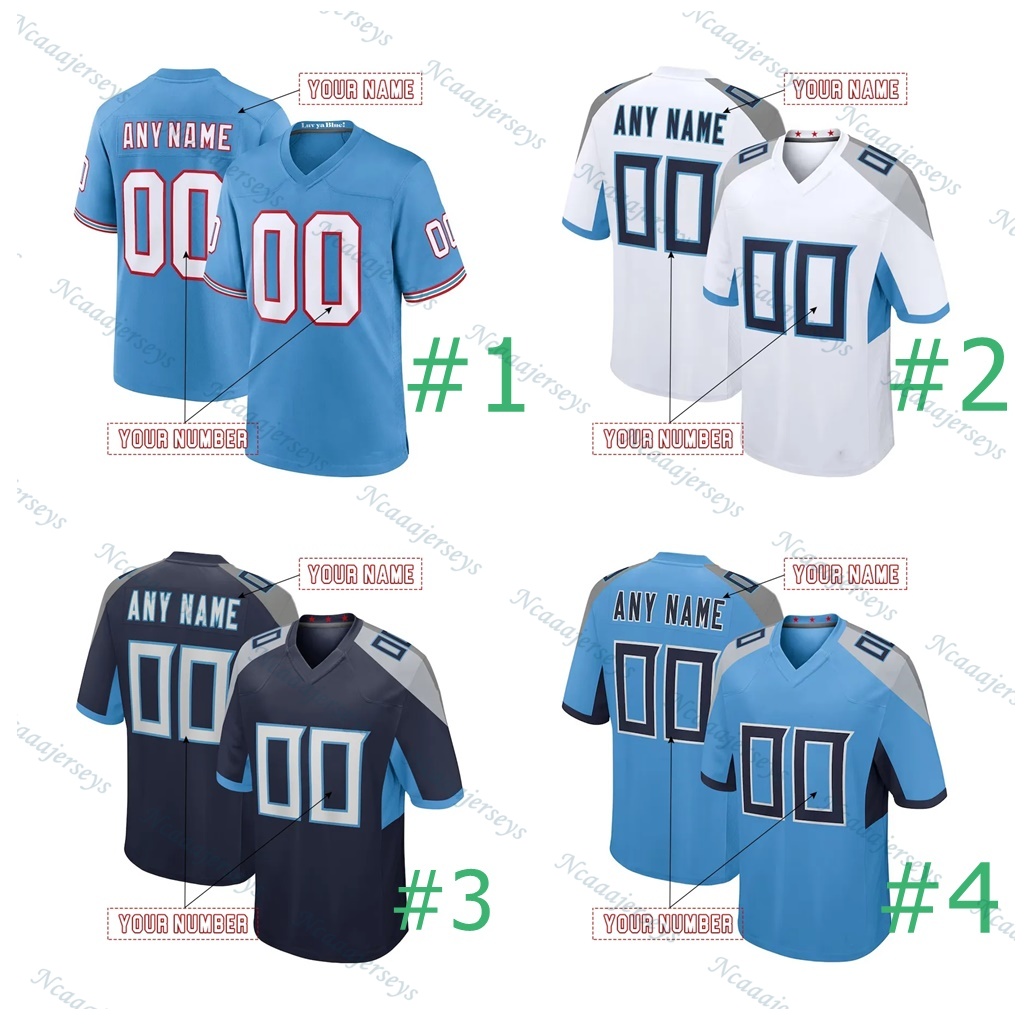 Personalized 1 Cam Ward 2025 football Jersey Will Levises Tony PollardcJeffery Simmons T'Vondre Sweat Custom Stitched Sports 33