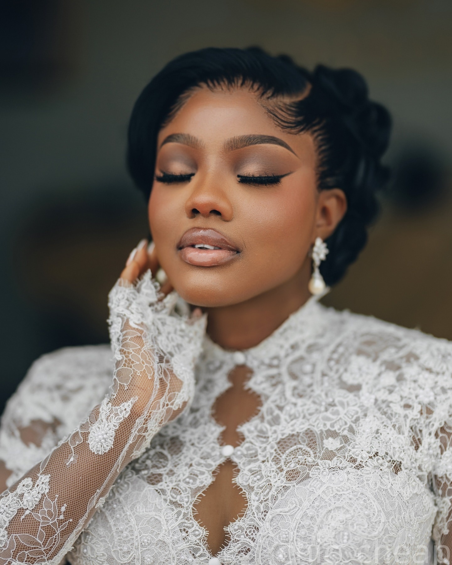 2025 Aso Ebi Plus Size Ivory Mermaid Wedding Dress High Neck Lace Full Sleeves Ball Gown Bridal Gowns Dresses ZJ0680
