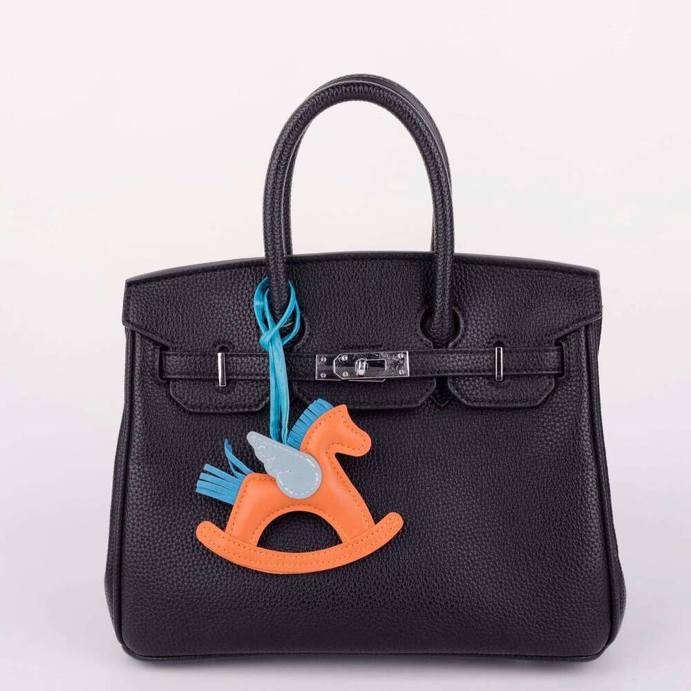 Childlike Series Handmade Patchwork Rare Leather Rocking Horse Little Pegasus Car Hanging Ornament Bag Pendant