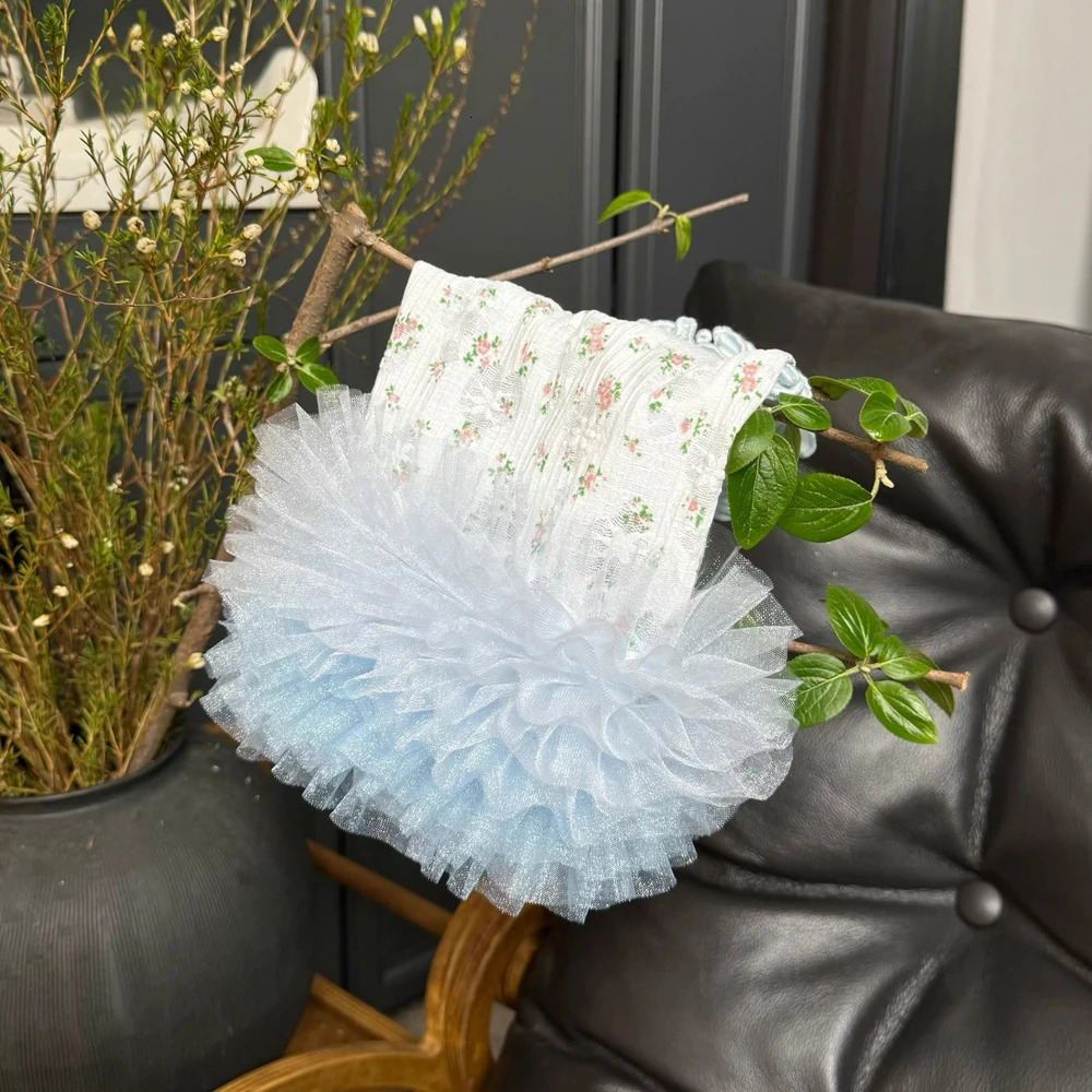 Elastic Cat Skirt Lace Floral Puffy Small Dog Breathable Dress Cute Thin Princess Puppy Summer Clothes 250729