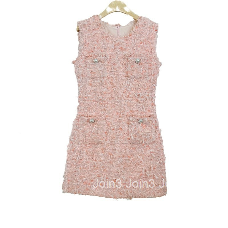 Winter Spring New French Style Small Fragrance Willow Leaf Age-Reducing Fashionable Elegant Whitening Base Sleeveless Vest Dress