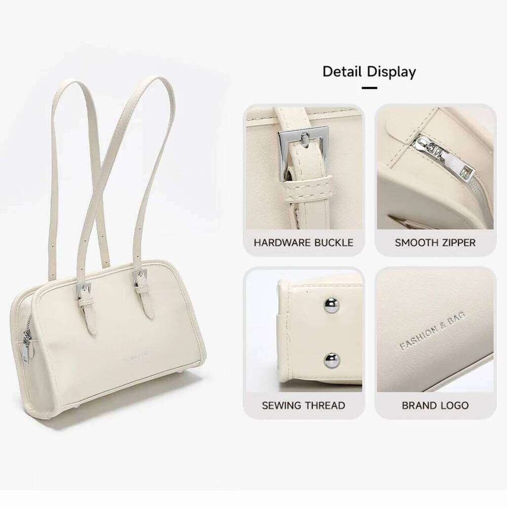 Soft PU Shoulder for Women Trendy Fashion Solid Handbag Design Ladies Underarm Bag Purse