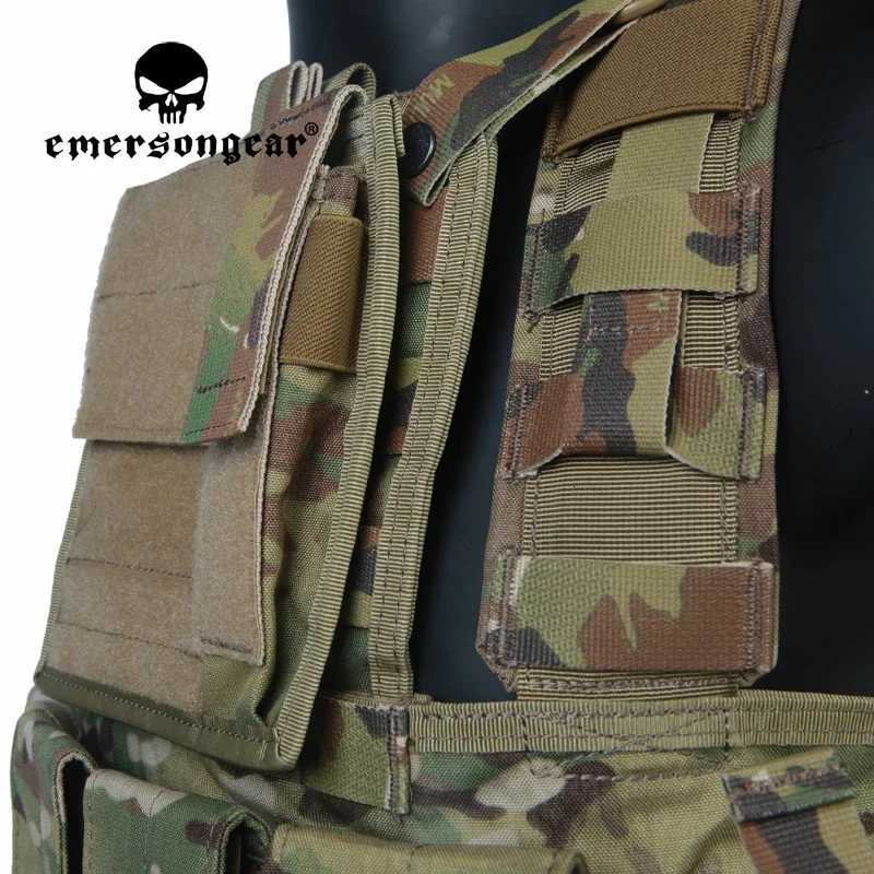 Emersongear For RRV Tactical Vest w Magazine GP Pouchs Lightweight Set Training Combat Airsoft Hunting Hiking Trekking Nylon Z250728