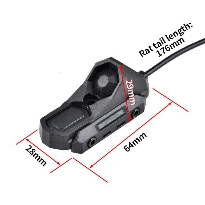 Vadsn Tactical Axoun Button Remote Pressure Switch Tail Fit Mlok Keymod 20mm Rail Dbal Peq Laser Crane Plug Hunting Scout LightXJ250728