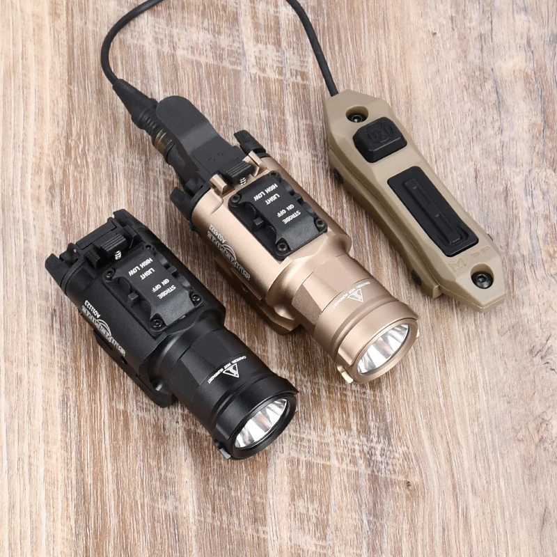 Vadsn X300 XH35 Tactical Handgun Flashlight 800 Lumens LED White Strobe Light With Dual Function Pressure Switch Airsoft LampXJ250728