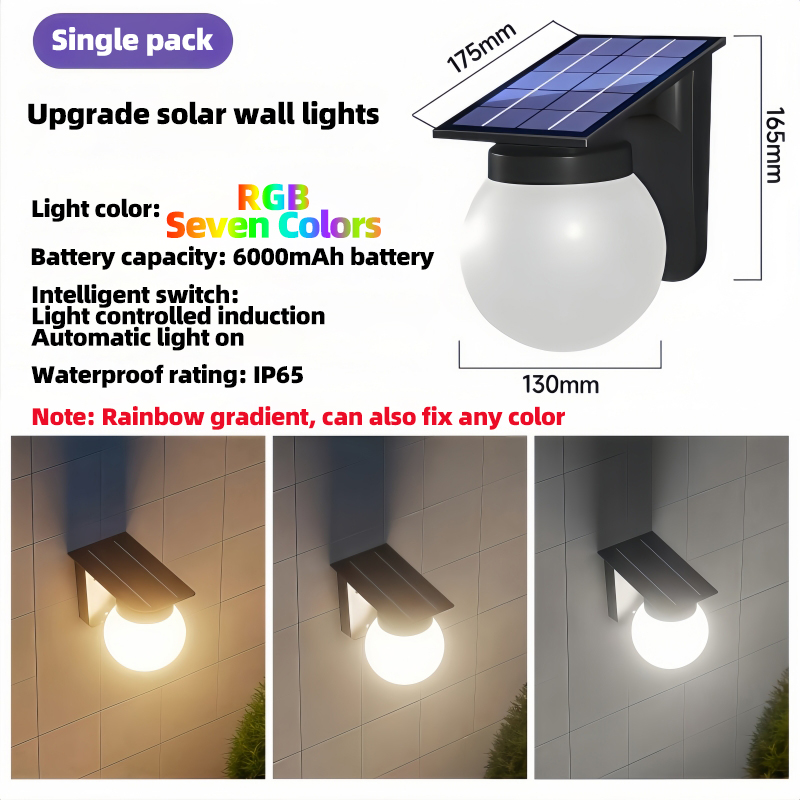 2025 Brand New Solar Powered Fence Outdoor Waterproof Simple Modern Corridor Staircase Exterior Wall Courtyard Lamp