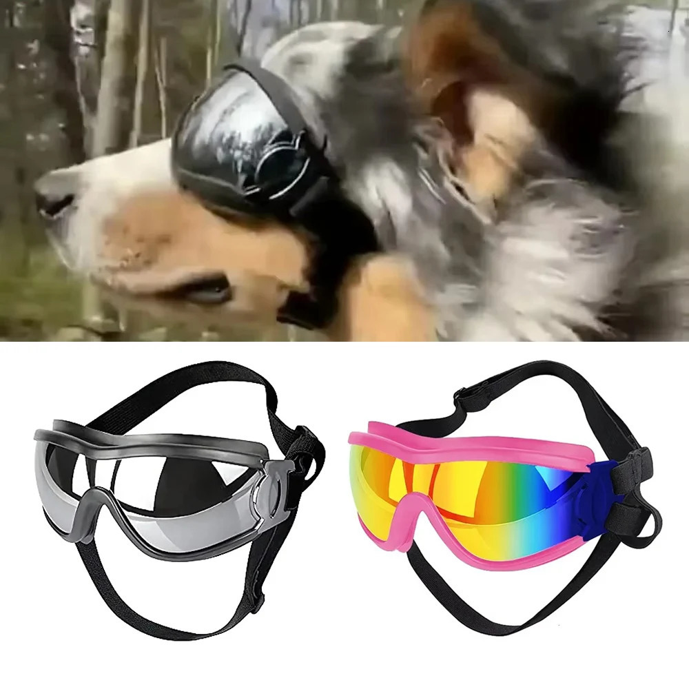 Adjustable Dog Goggles Cute Sunglasses AntiUV Sun Glasses Eye Protection Black Dogs Windbreak Eyeglasses Pet Supplies 250729