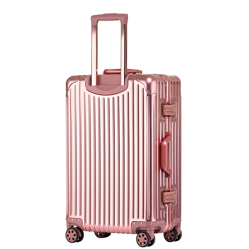 Durable All-Aluminum 20 Inch Carry-On Luggage w/ Strong Lockable Lid & Smooth Rolling Tires