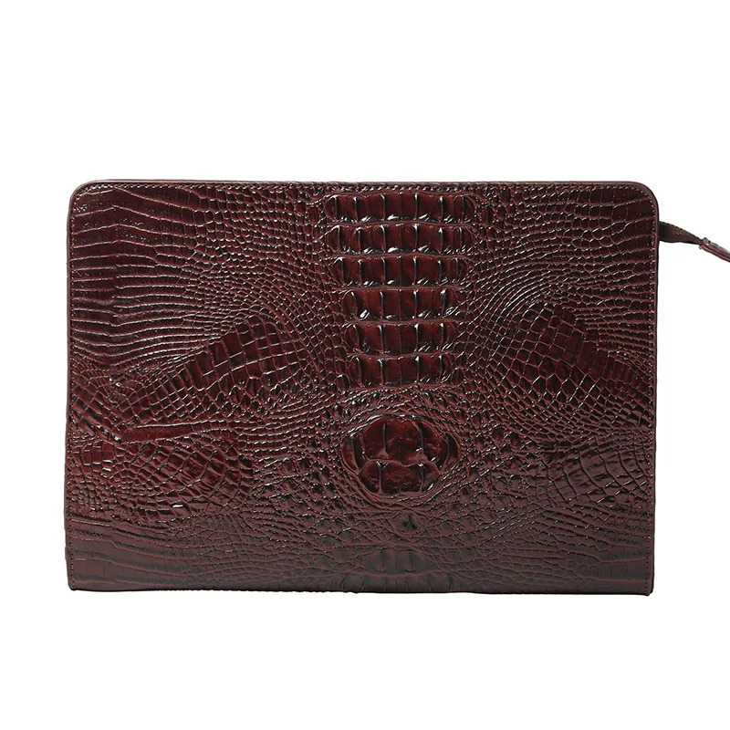 Grain Men Envelope Clutch Bag PU Leather Clutches Bolsas Alligator Print Man Evening Bags Purse Cell Phone Pocket 250723