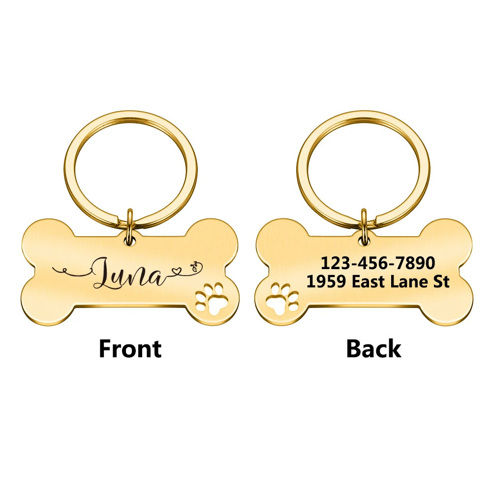 1pc Creative Custom Text The name of the love wavy line Personalized Dog Tags Customized Dog Collar With Name For Dog Tag Name 250729