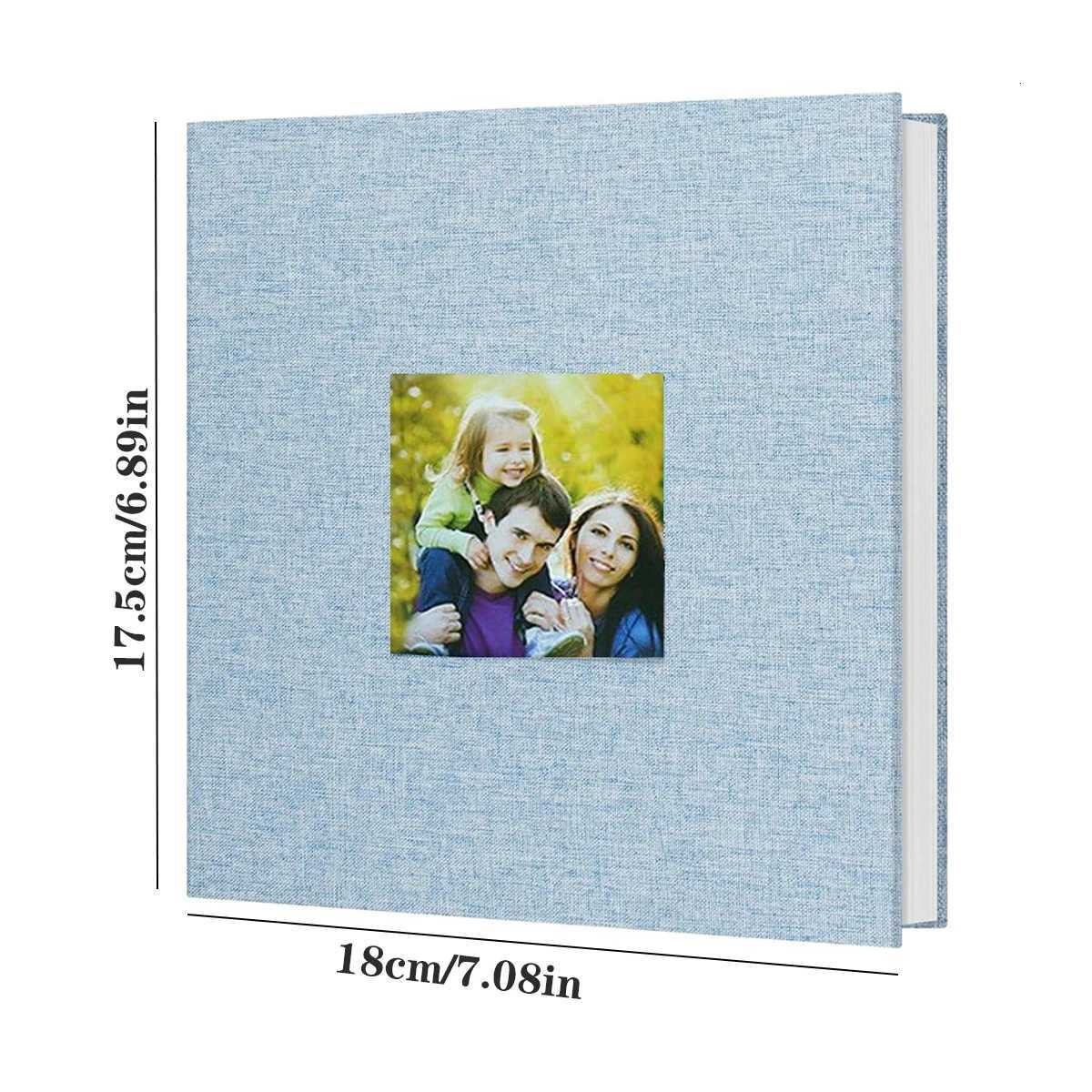 DIY Linen Scrapbook Small Photo Album with Self-Adhesive Pages Capable of Holding 4x6 and 2x3 Pictures Equipped with Picture D Z250729