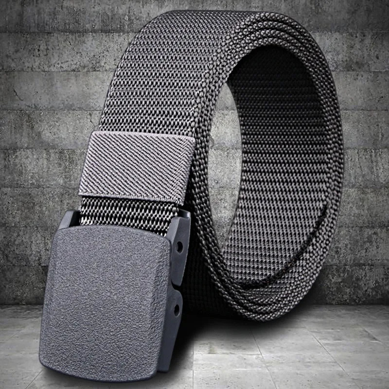 Military Men Belt Army Belts Adjustable Outdoor Travel Tactical Waist with Plastic Buckle for Pants 120cm 250716