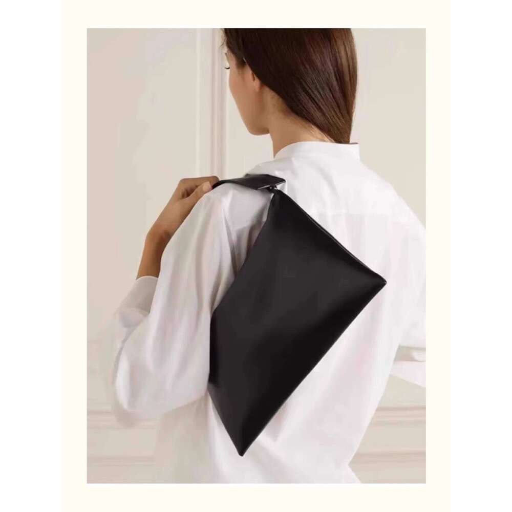 Envelope Vintage Niche Wind Genuine Leather Wide Strap Armpit Hundred Sheepskin Shoulder Clutch Bag