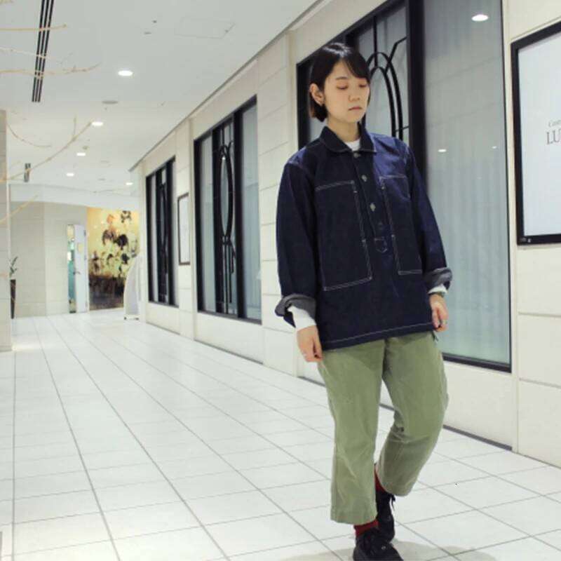 Designer Clothing 2025 1920S Vintage US Army Spring Jeans Blue Denim Work Uniforms Loose PW Pullover Shirt Fatigue Jumper USN Jacket For Men