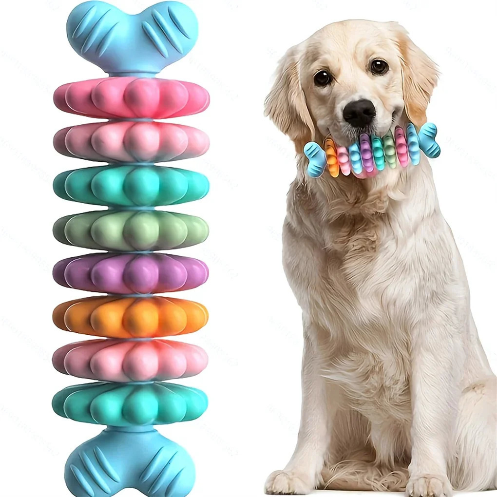 Pet Toys Dog Chew Meaty Bone TPR Type MultiMeat Pieces Bite Resistant Teeth Toy Set Supplies 250729