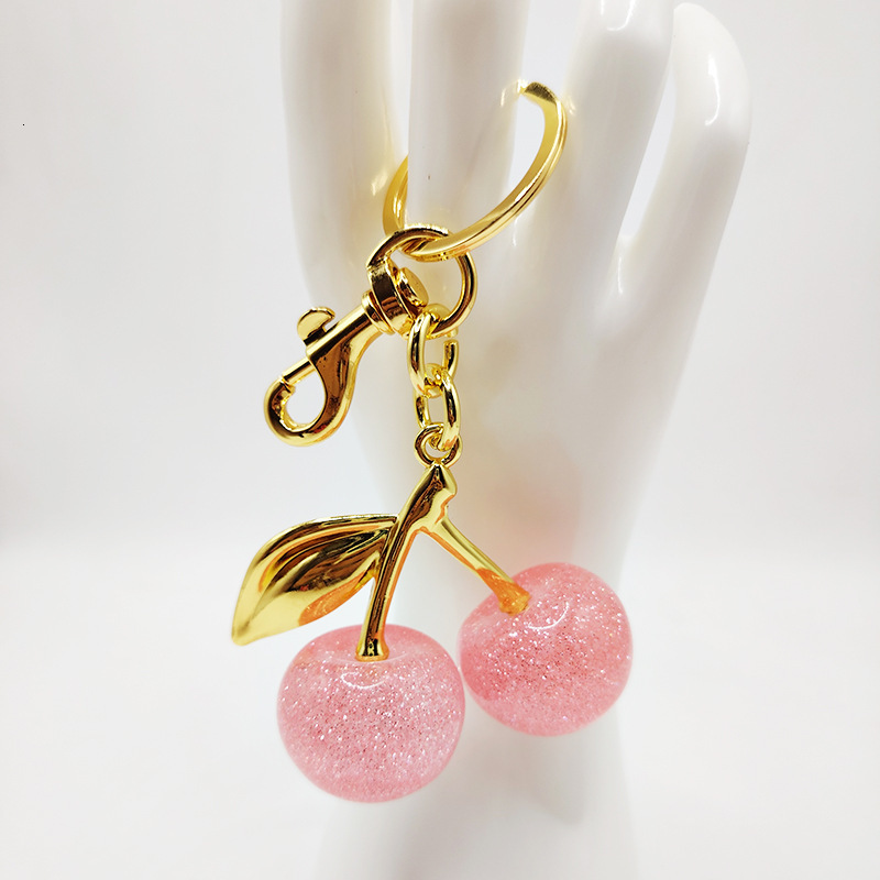 Green Cherry Pendant Keyring Accessories For Handbag Shoulder Bags Decorative Accessori Christmas Gift250120