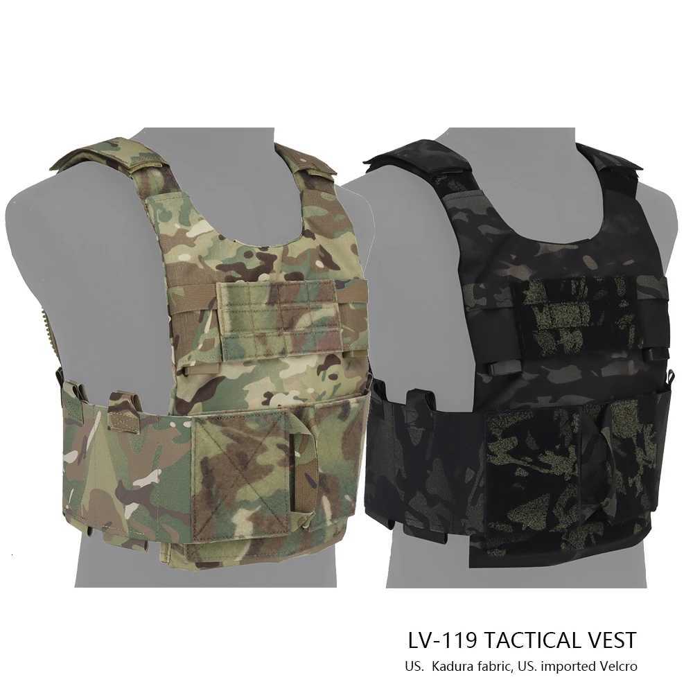 LV-119 Low Vis Slick Plate Carrier Tactical Vest Airsoft Militar Wargame Lightweight Adapt System Slickster Assault Vest Z250728