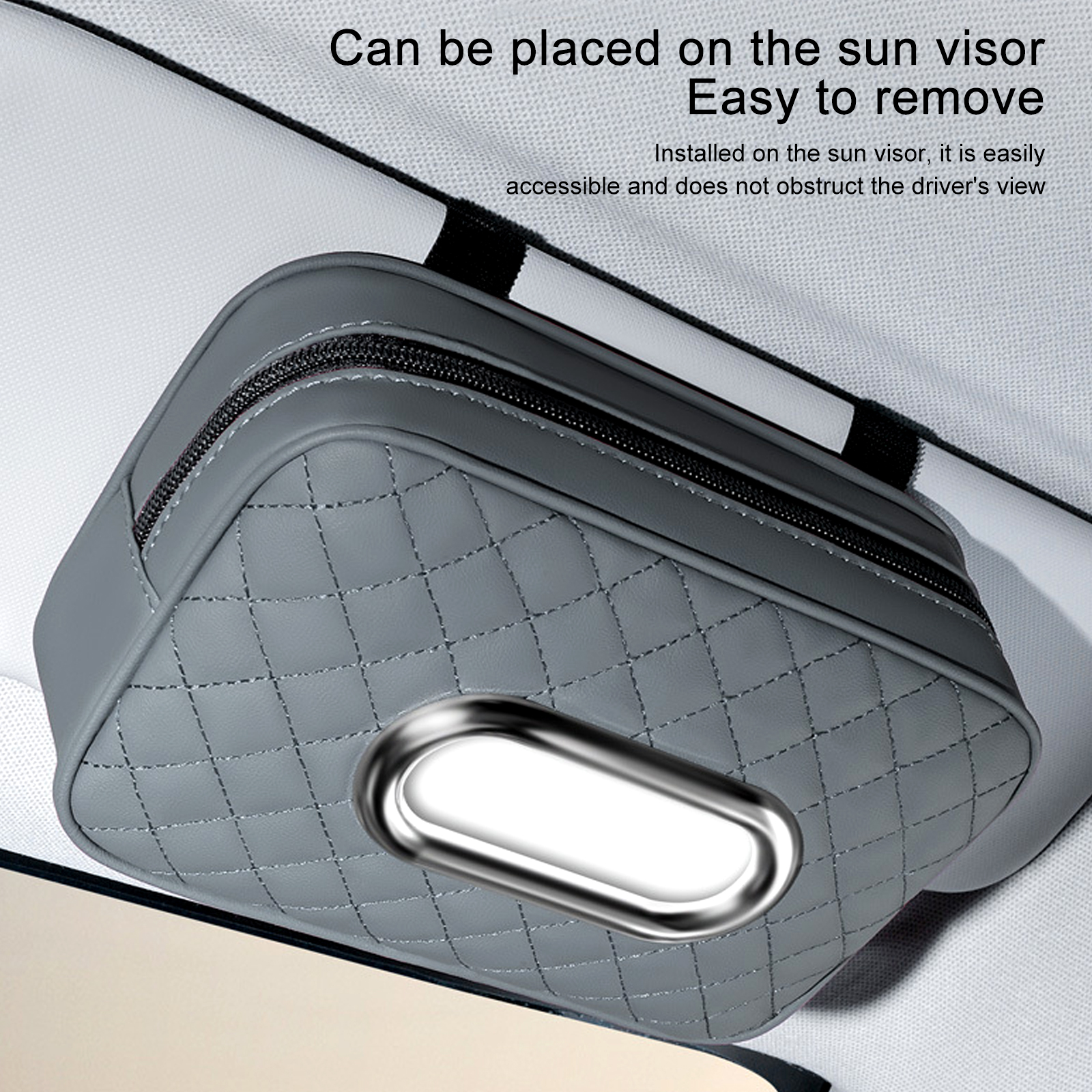Car Tissues Holder,Tissue Box Holder for Car, Car Napkin Case, Hanging Paper Towel Clip, PU Leather Tissue Box, Paper Carton