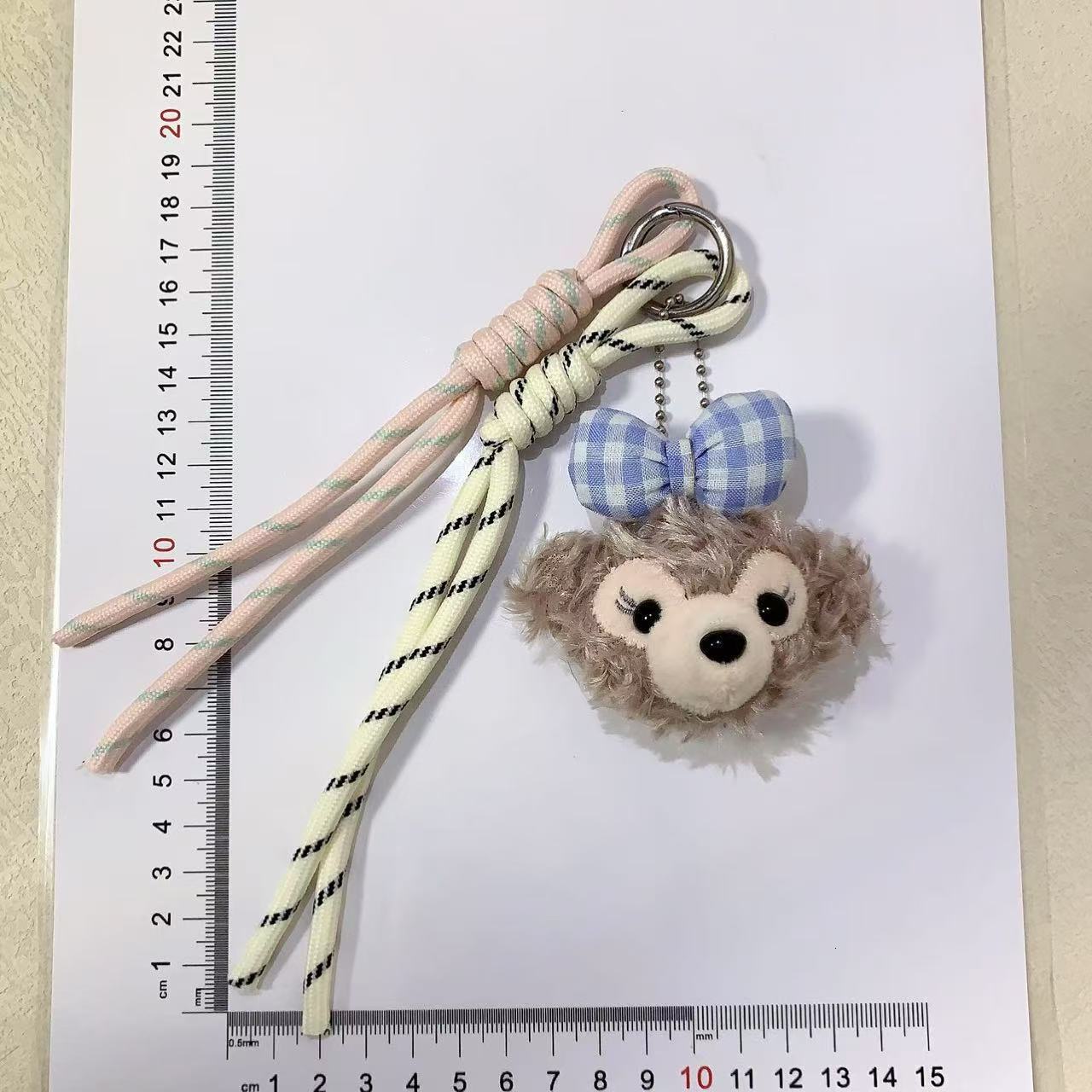 Fashion Cartoon Lina Belle Doll DIY Keychain Bow Student Braided Duffy Rope Bag Pendant