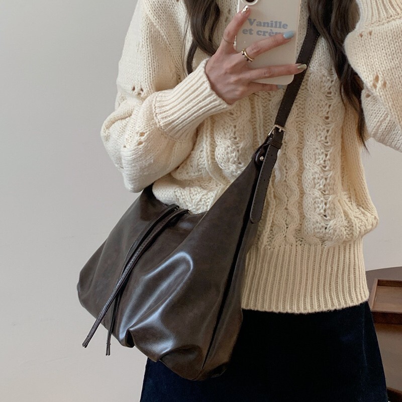 Designer Bag Wasteland Style Luxury Bag Retro Underarm Bag For Women, New Lazy Fashion Korean Version Tote Bag, Large Capacity Crossbody Bag For Autum