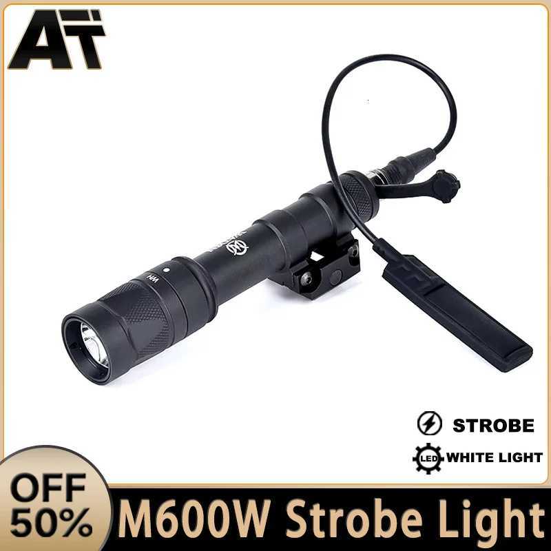 Vadsn M600W M600 Tactical Powerful Flashlight Airsoft Scout Rifle Gun Weapon Hunting Led Strobe Light Fit 20mm Picatinny Rail XJ250728
