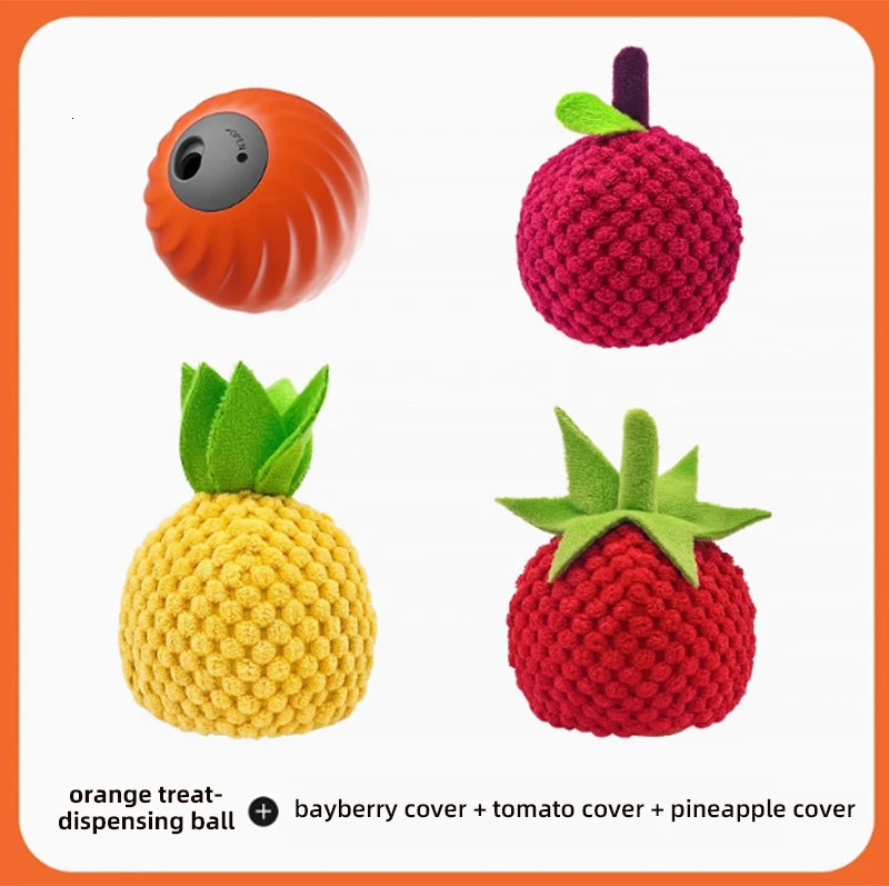 Electric Leaky Food Ball Toys Hidden Puzzle Self Fun Relieving Boredom Teasing Dogs Pet Toy Cute Bite Resistant Plush Cover 250729
