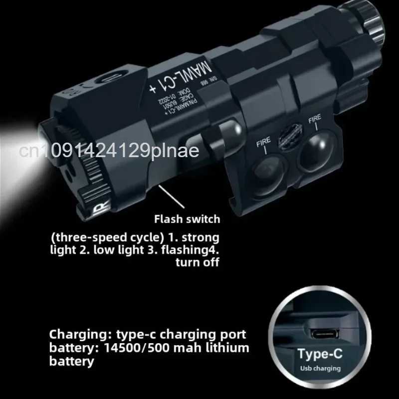 Tactical MAWL-C1 Weapon Scout Light Combo Red Green Dot Sight LED Flashlight Nylon Version for AR15 M4 Airsoft Rifle 1913 XJ250728