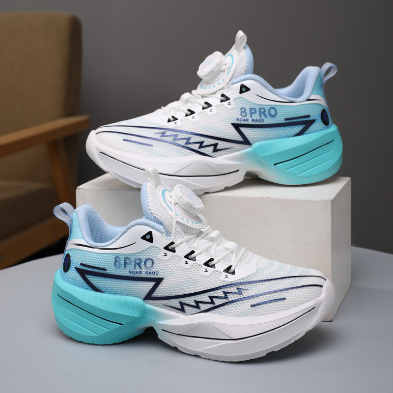 Carbon Plate Boys Elementary School Entrance Exam Sports Rotating Button Running Shoes Women 40