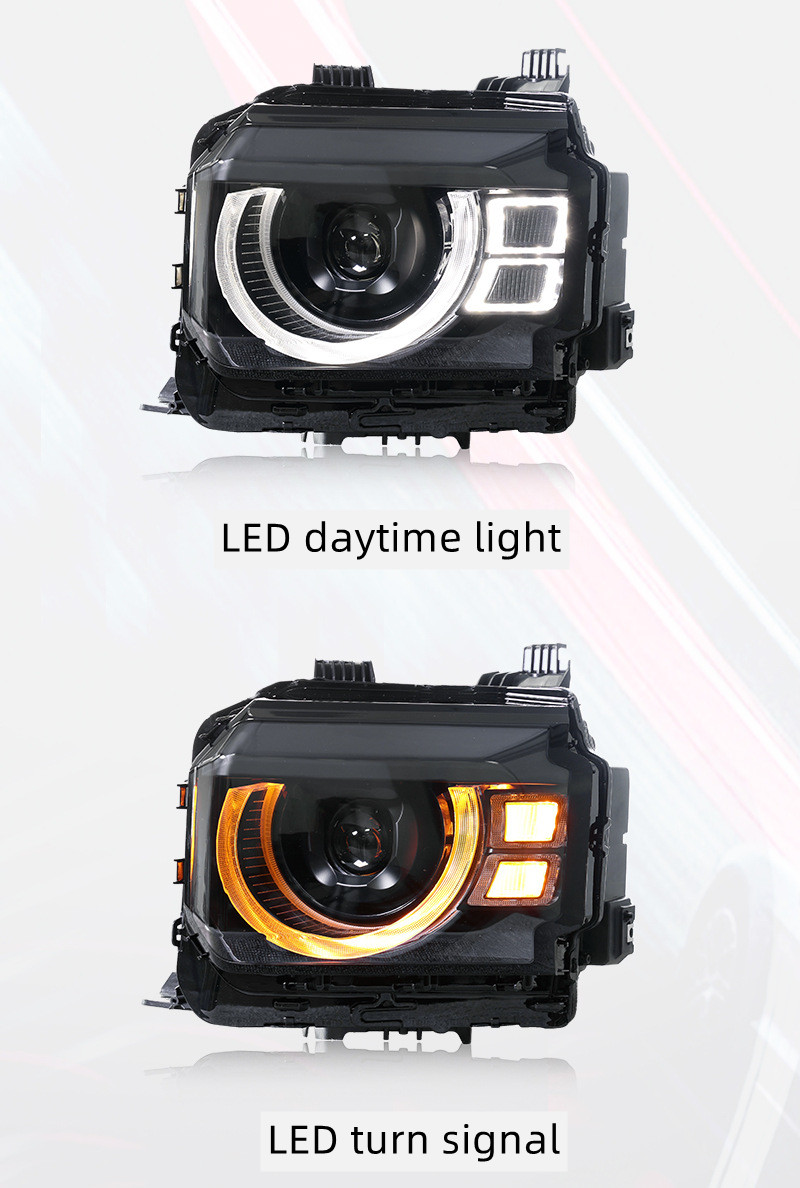 For Chery Jetour Traveler 2023-2025 T2 Headlight Assembly Modified Defender Style LED Daytime Running Light Turn Signal