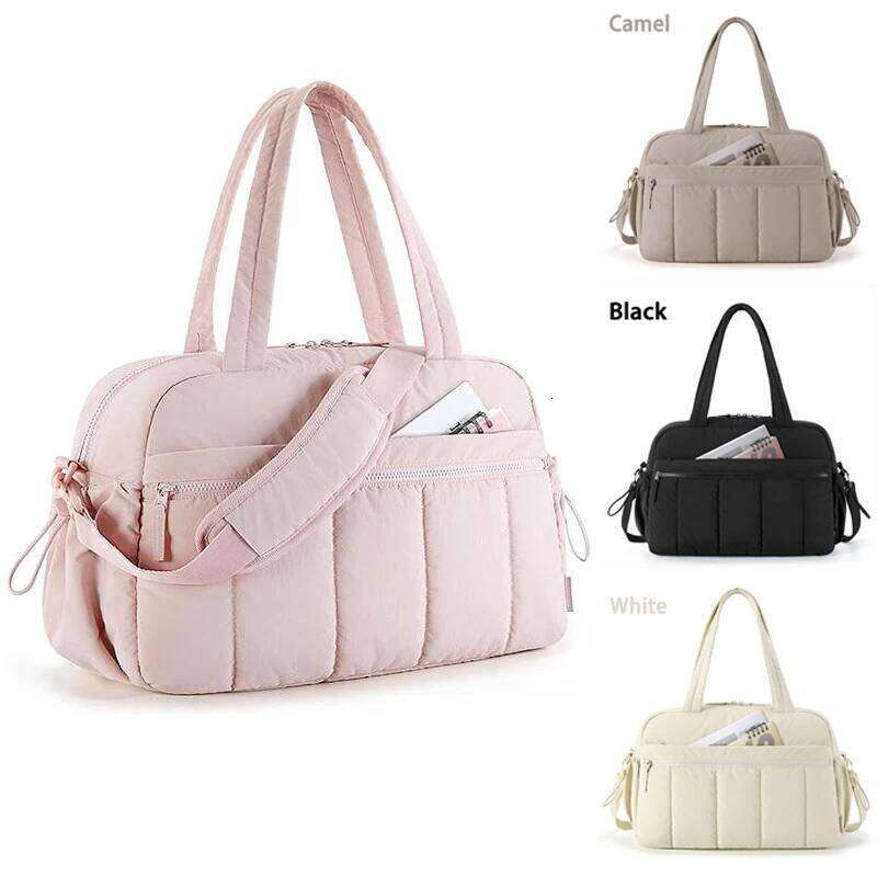 Travel Duffel Lightweight Tote Sport Shoulder Gym Bag Lage for Women Weekender with Waterproof Multi Pocket