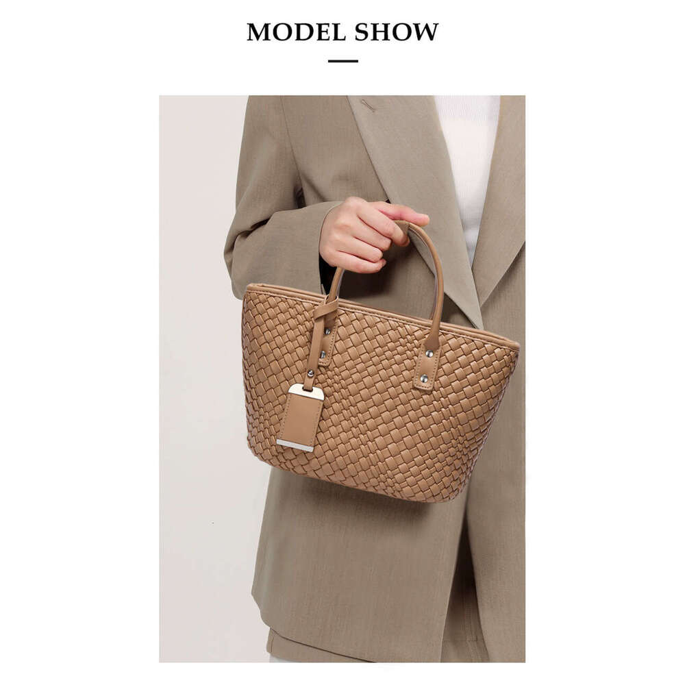 Women Woven Basket Simple Casual Handbag Fashion Versatile Single Shoulder Crossbody Bag