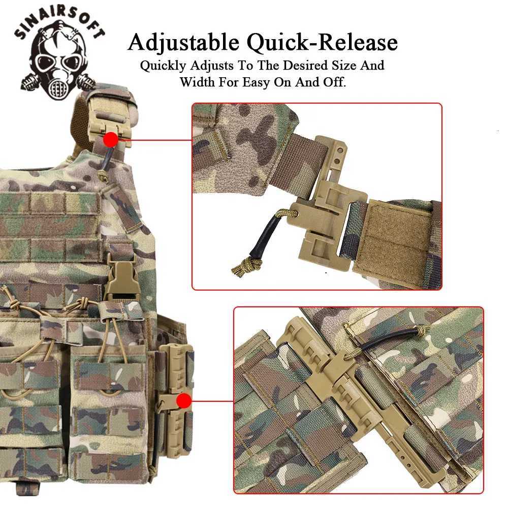 SINAIRSOFT Tactical Nylon Vest With Quick Release Security Molle Multi-camo Plate Carrier Chaleco Hunting Vests Z250728