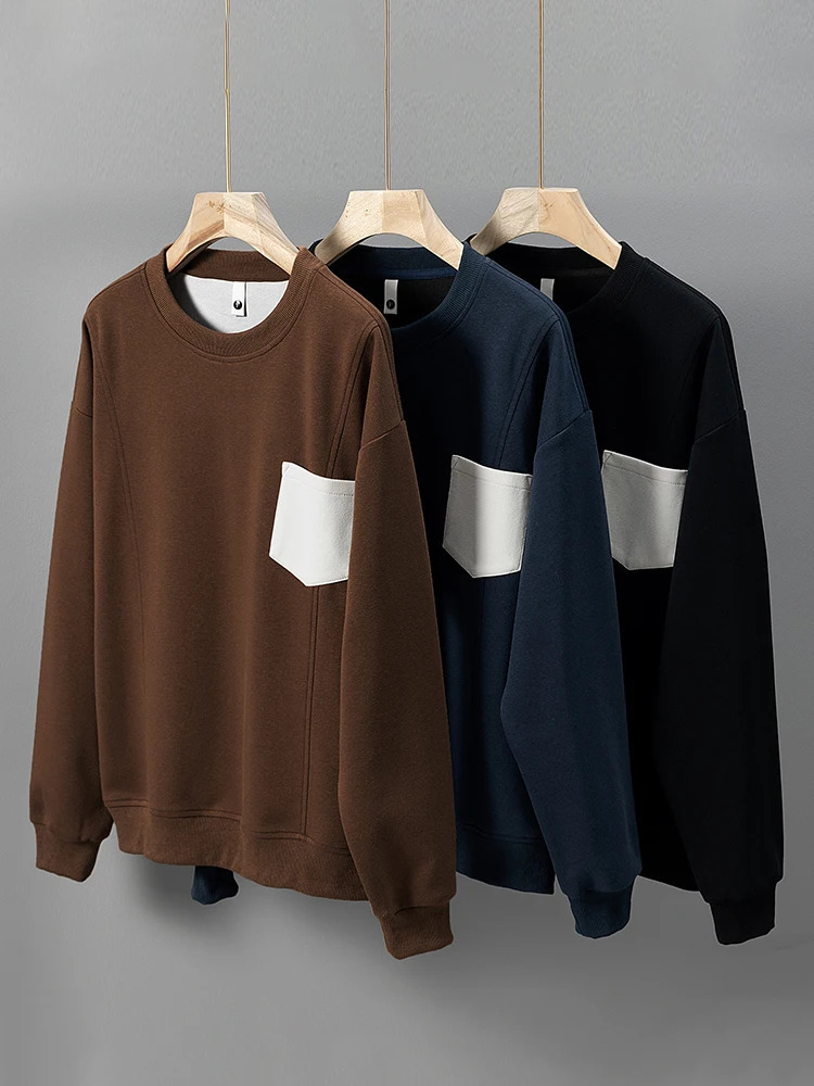 Korean Style Mens Sweatshirts Big Size 6XL 7XL 8XL Spring Autumn Sportswear ONeck Long Sleeve Loose Hoodie Basic Pullover Tops 250729