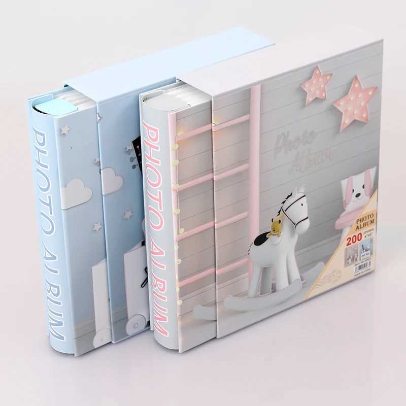 Large 6 inch album 200 Pocket baby album Childrens Growth Album Plastic Album Scrapbooking Picture Case Photo Album Z250729