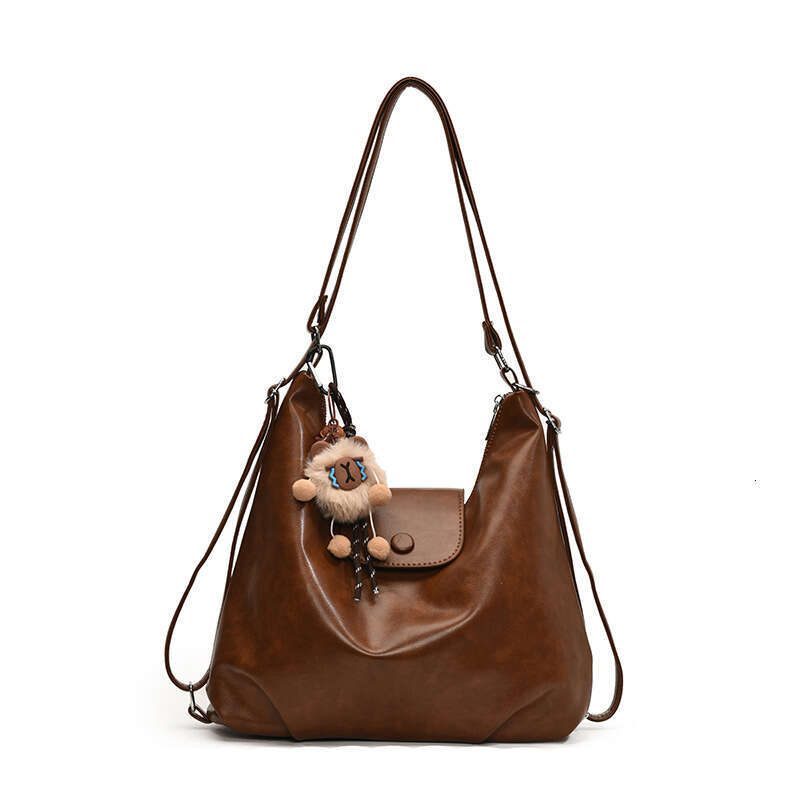 High-end Soft Leather for Women Large Capacity Commuter Single Shoulder Crossbody Multifunctional Backpack