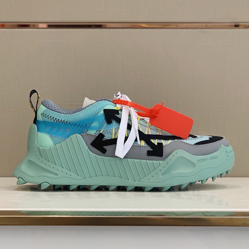 Free shipping designer shoes Off Collaboration Mesh Arrow Dad Shoes for Women and Men Couple Height Increasing Thick Sole Casual Sports Running Sneakers