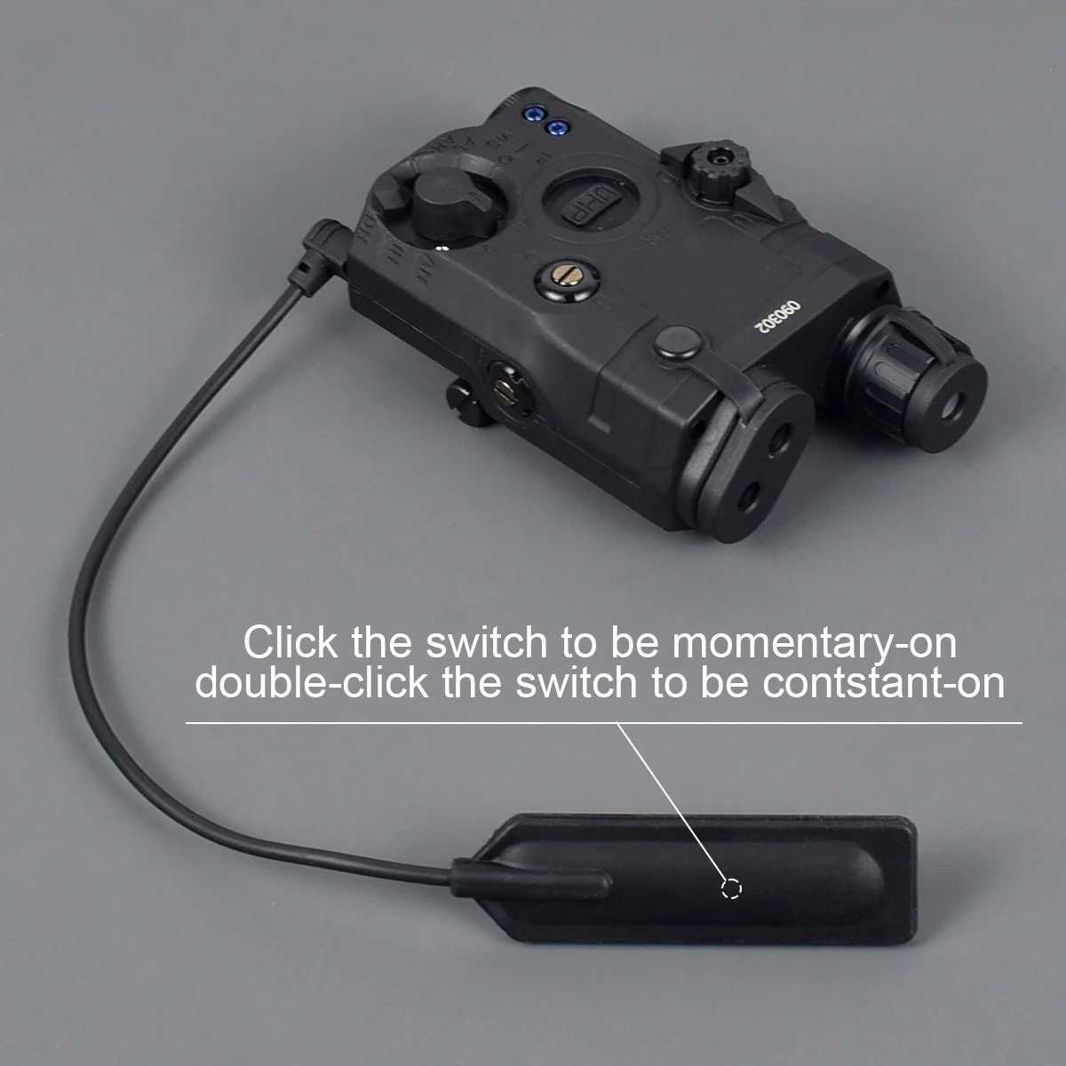 Tactical Airsoft UHP AN PEQ 15 PEQ-15 LA5C Red Dot Green Blue Laser Indicator IR Fill Light Hunting Scout AR15 20MM RailXJ250728