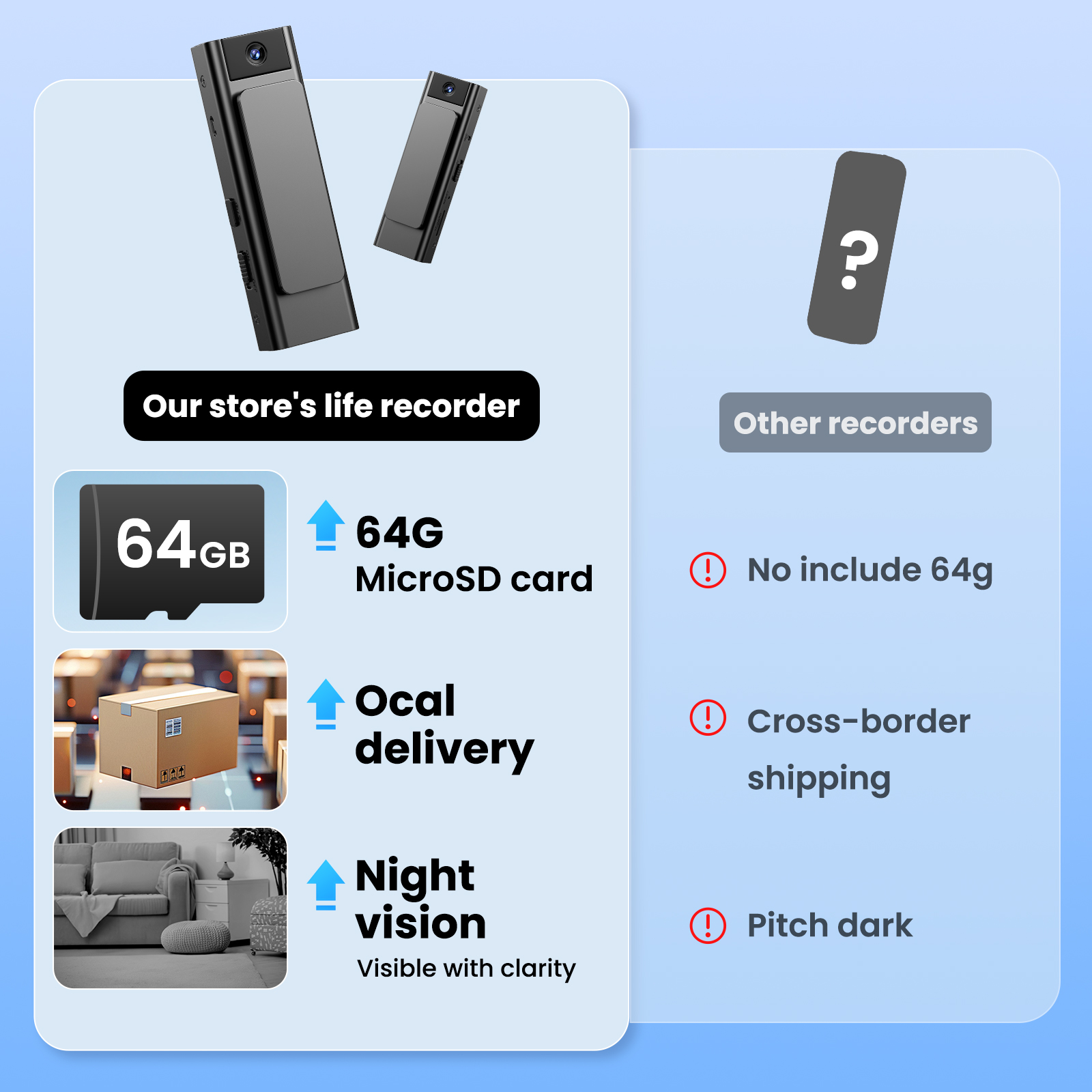 Life Recorder Audio Recording Anti-Shake DV Digital HD Portable Cycling Professional Action Camera