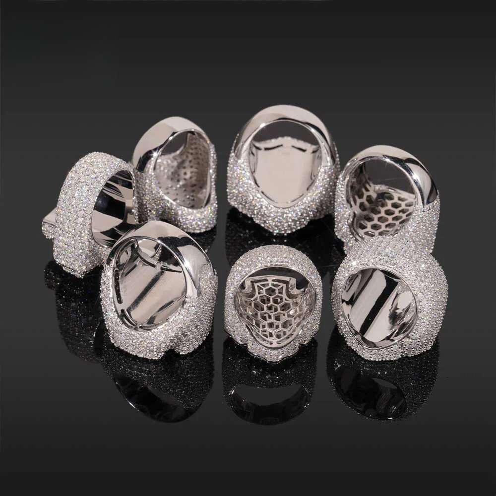 Style Hot Sale Vvs Men Dia Rings Sier Ice Out Cross Moissanite Hip Hop Ring Collection