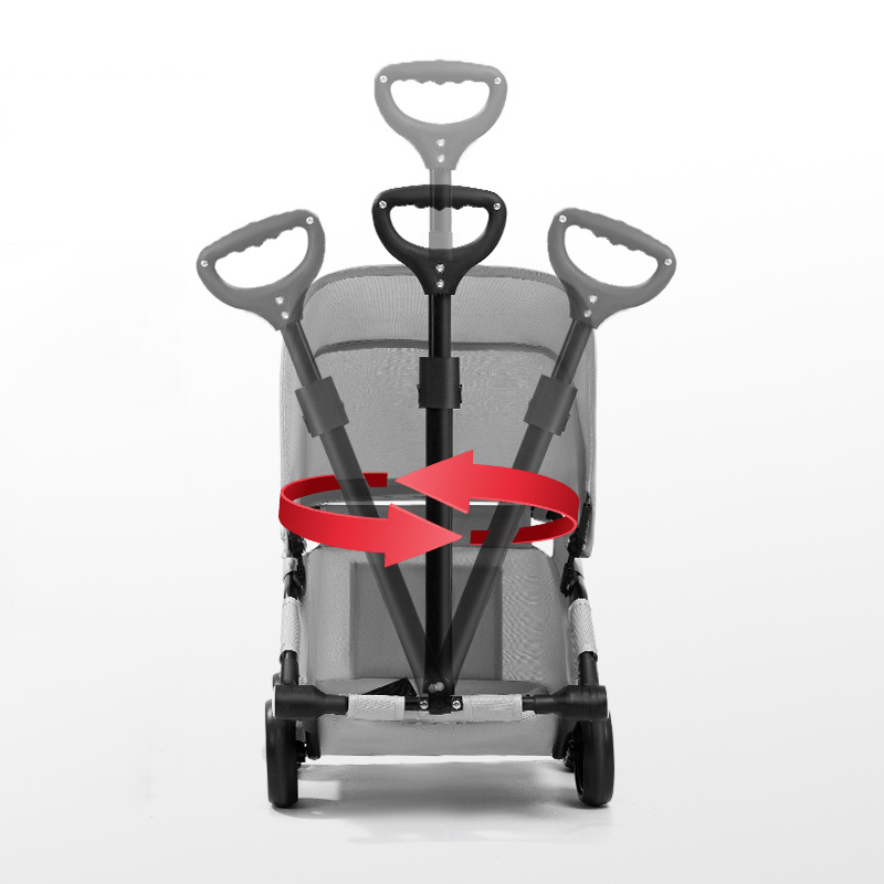 4-Wheel Dog Cart with Folding Sunshade Foldable Pet Cart, Suitable for Outdoor Travel, Shopping and Walking, Suitable for Small Dogs and Cats