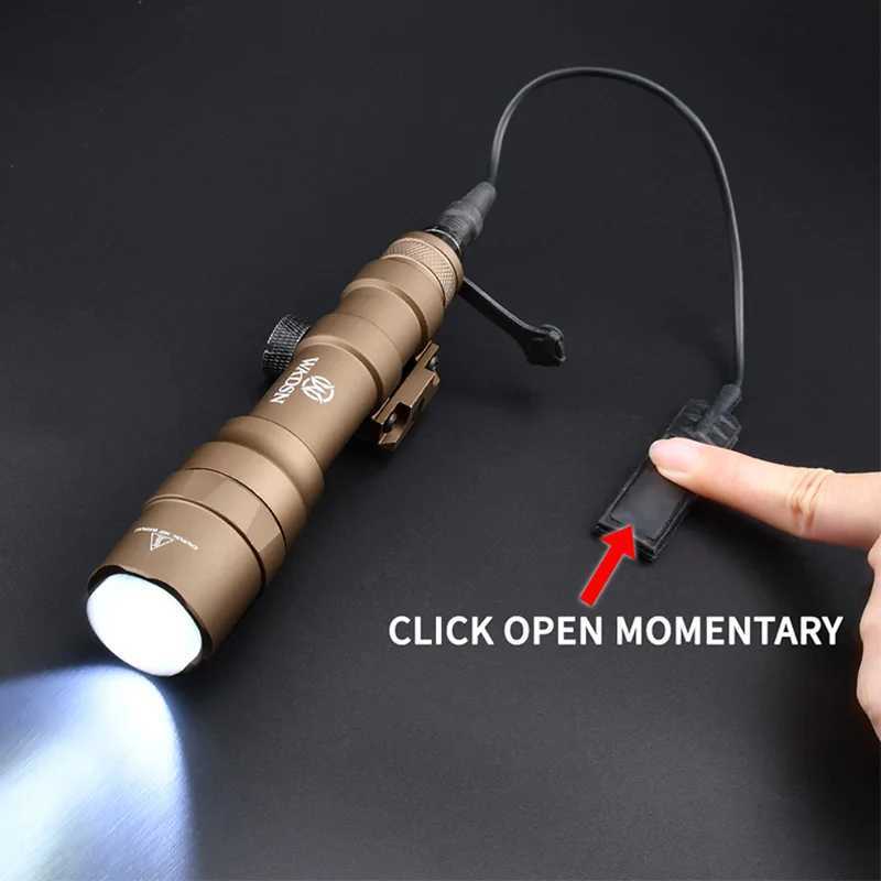 WADSN Tactical M600DF Weapon Flashlight Scout Light 1400LM LED Dual Fuel Hunting Rifle Scoutlight Fits 20mm Picatinny Rail Mlok XJ250728