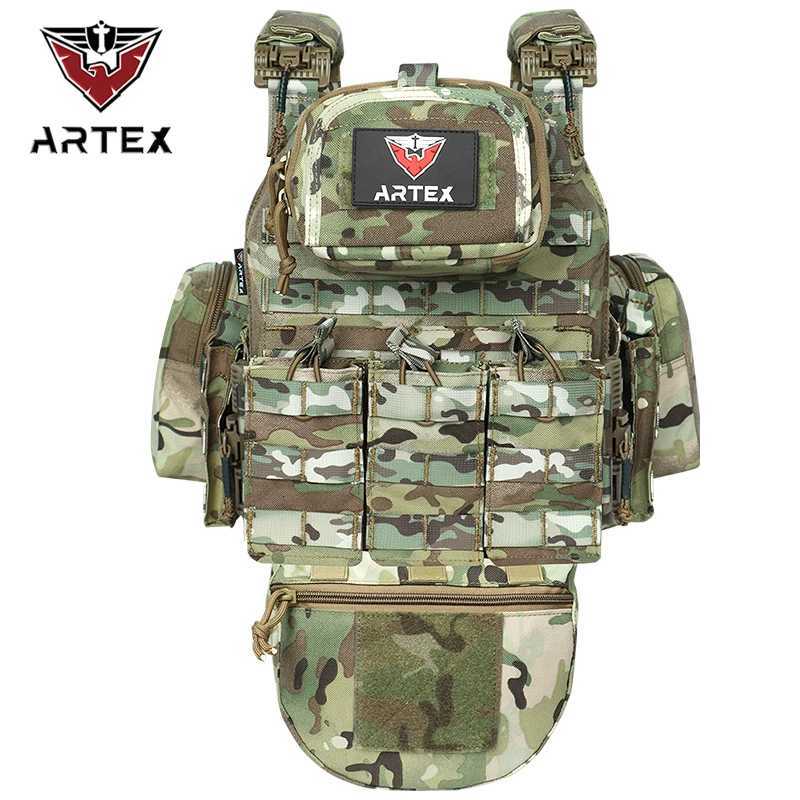 Artexs new high-strength wear-resistant and waterproof Molle extended Quick-release Tactical vest Hunting vest Z250728