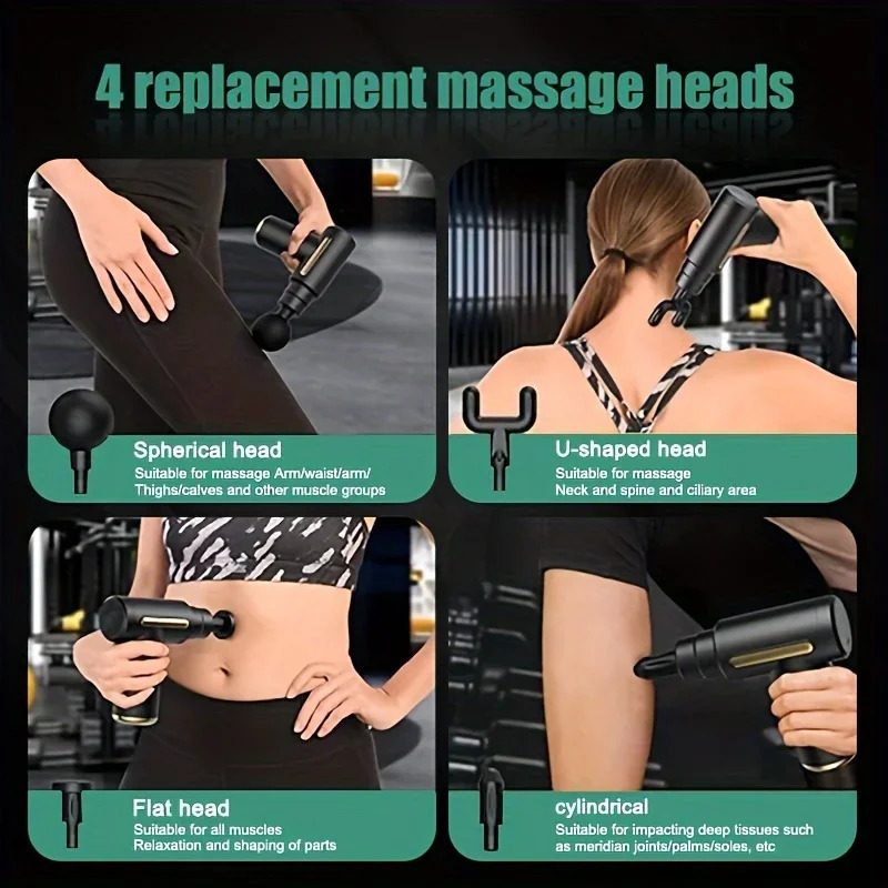 Fascial Gun Muscle Massage Deep Tissue Handheld Percussion Massager For Body Back And Neck Leg 250714