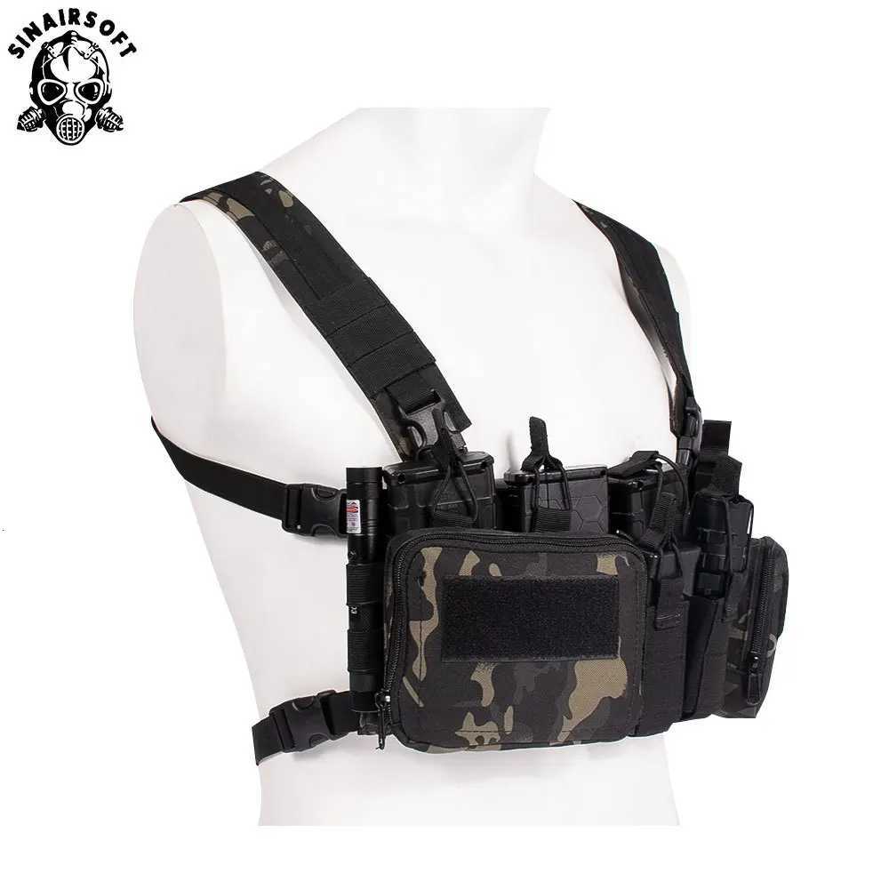 500D Nylon Tactical Vest MOLLE AdjustabLE Airsoft Chest Rig Mag Pouch Quick-ReLEase Combat Training Hunting CamPING Z250728