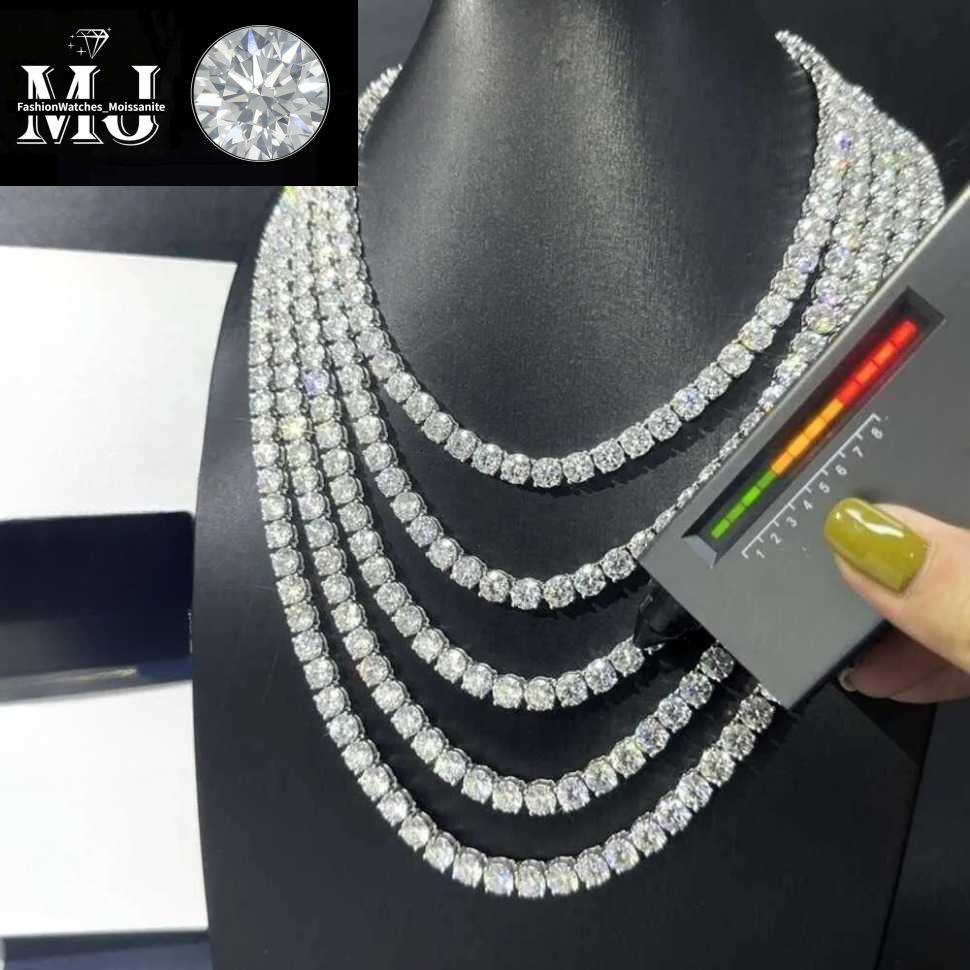 Designer necklaces for women fashion designer Pendant Necklaces Hip Hop Sier VVS Moissanite Dia Necklace Jewelry tennis chain