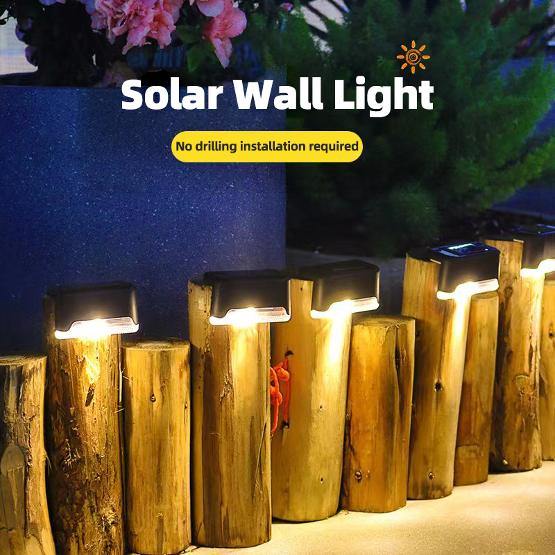 Solar Outdoor Waterproof Courtyard Villa Fence Landscape Decoration Stair Railing Step Wall Light