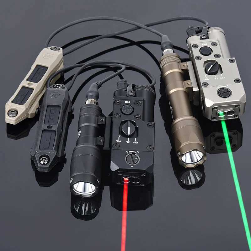 All Metal CQBL-1 IR Red Green Blue Indicator M300 M600 SF Flashlight White LED Hunting Airsoft Scout Light Fits 20mm Rail XJ250728